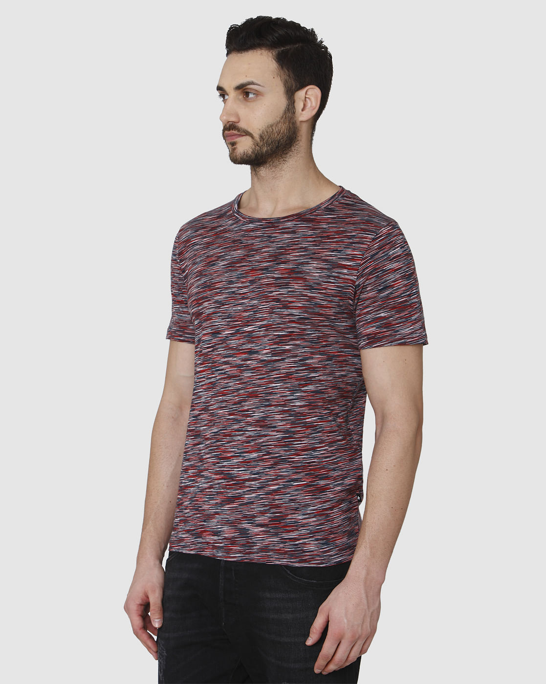 White Striped Crew Neck T-Shirt