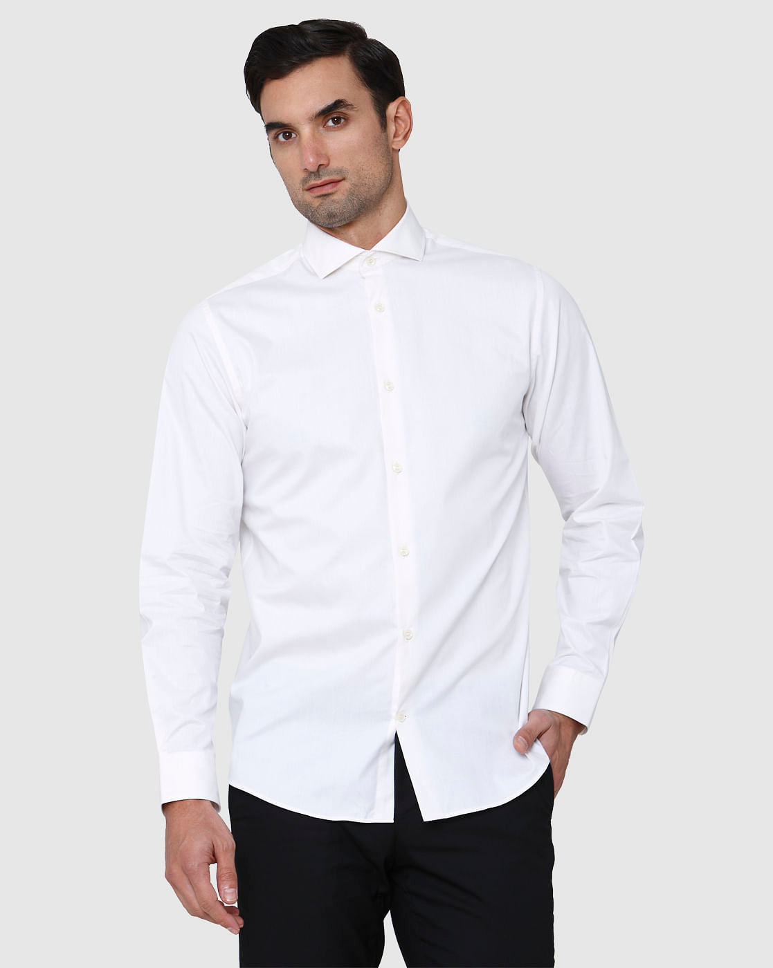 White Full Sleeves Shirt