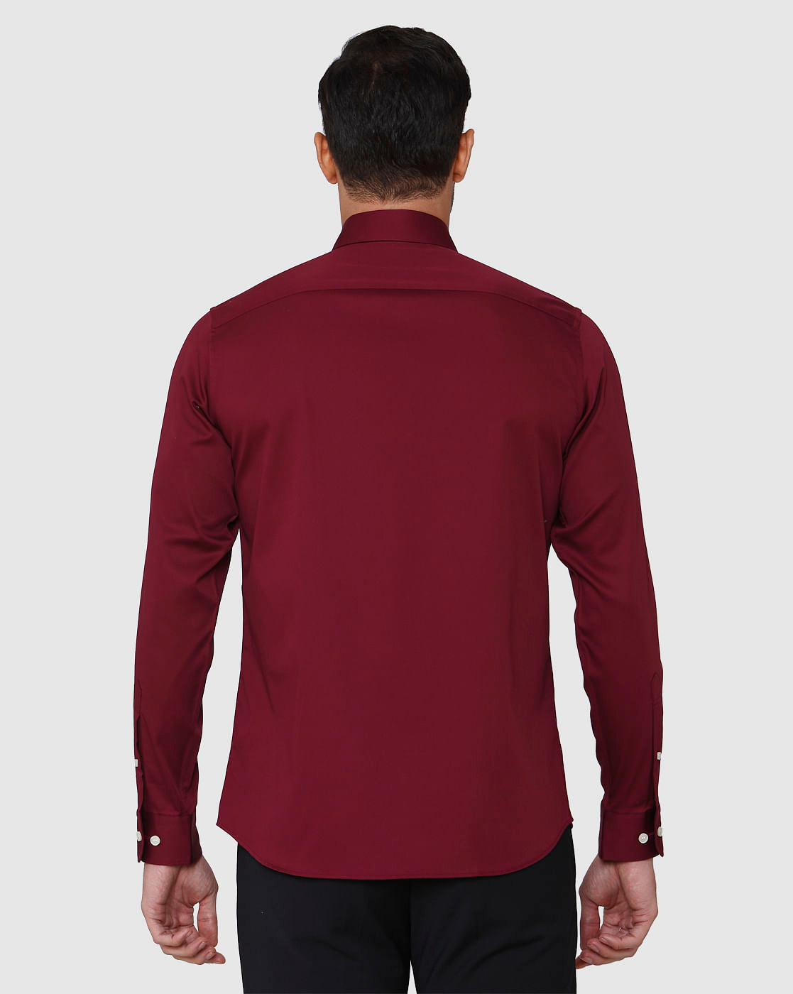 Burgundy Full Sleeves Shirt