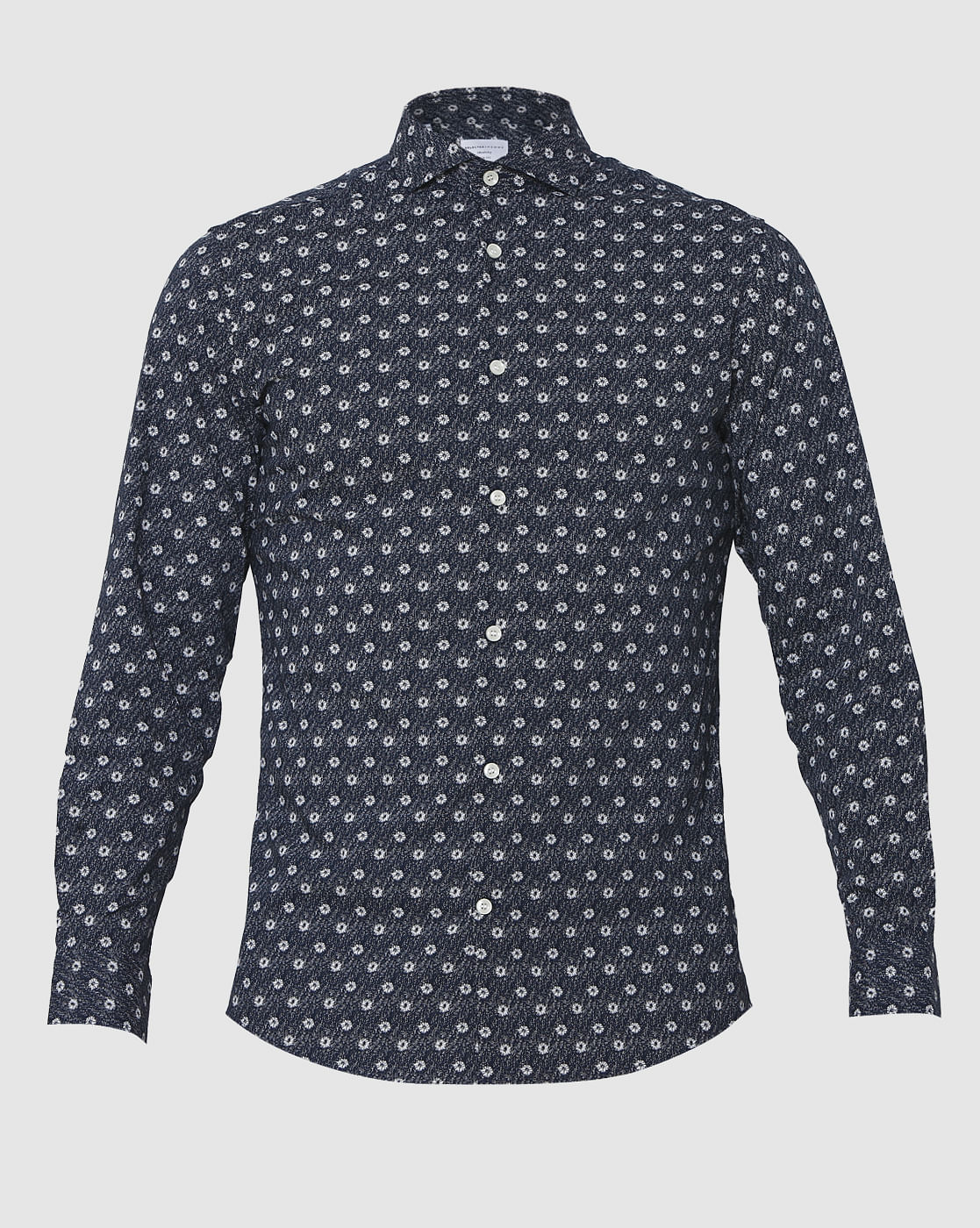 Black Printed Full Sleeves Shirt