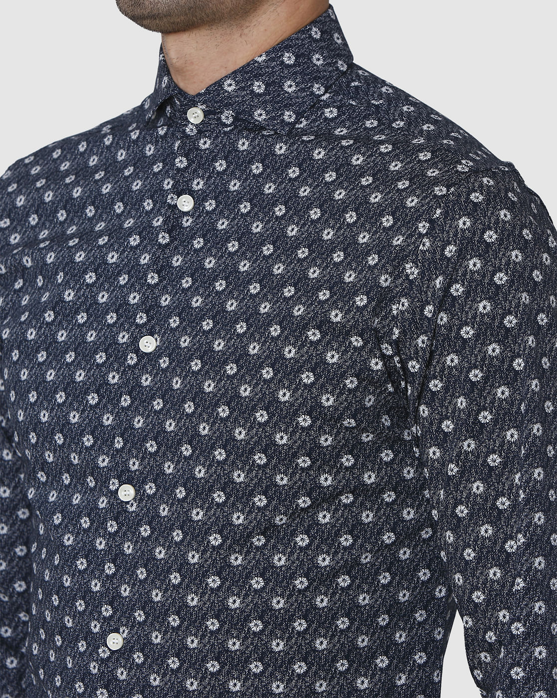 Black Printed Full Sleeves Shirt