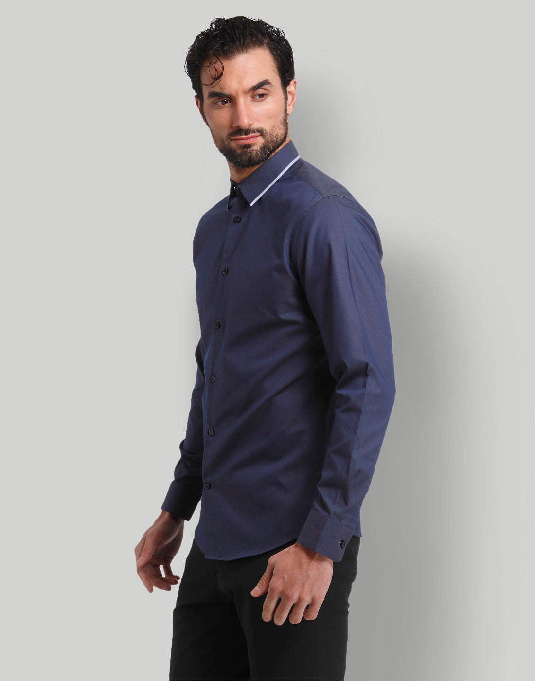 Blue Full Sleeves Shirt