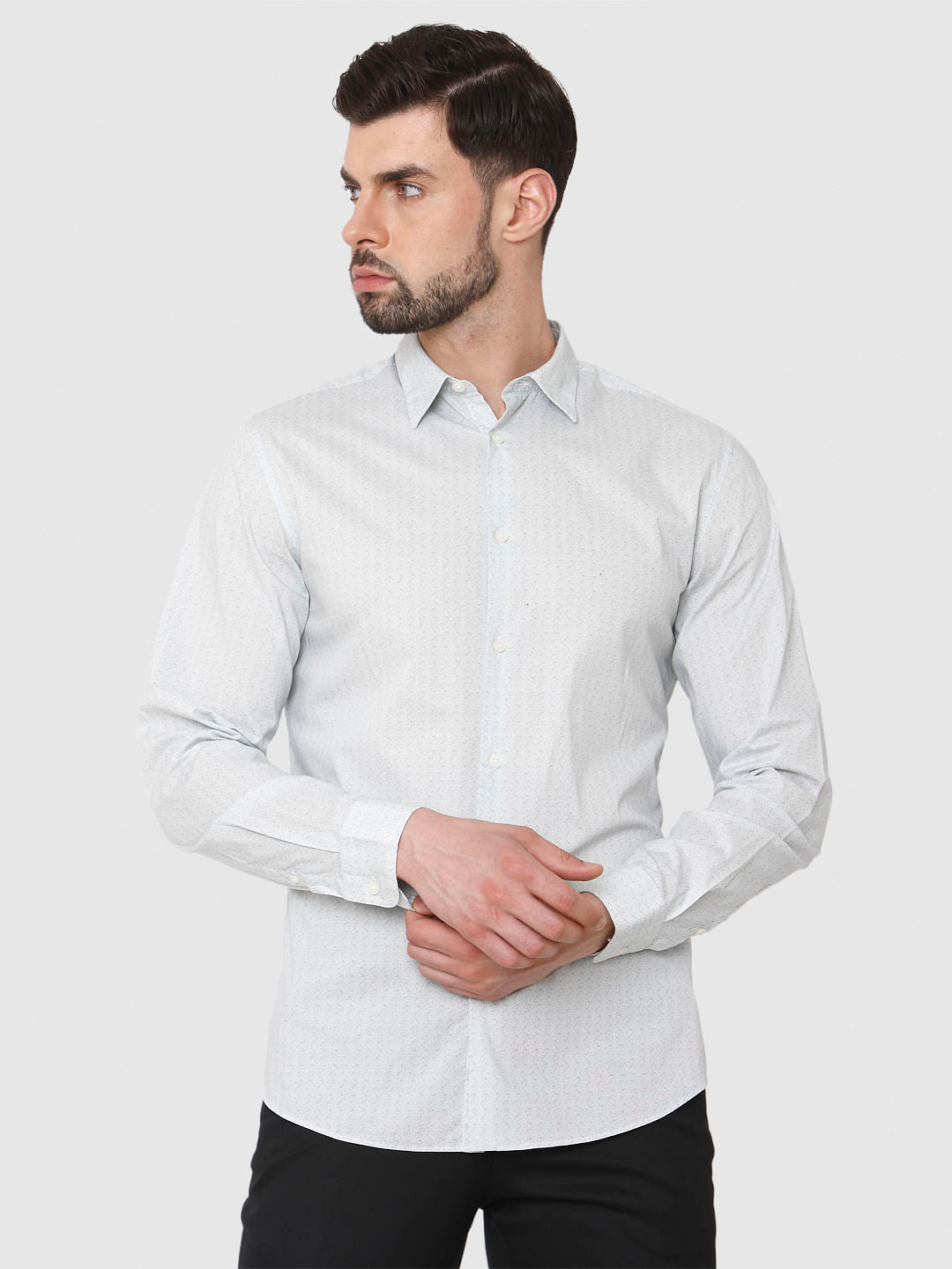 Light Green Formal Full Sleeves Shirt
