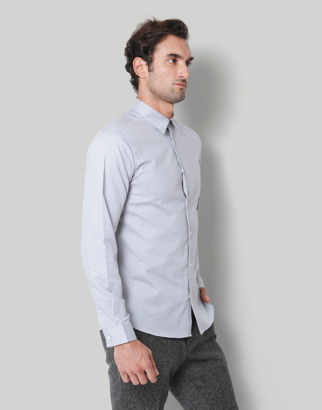 Grey Full Sleeves Shirt