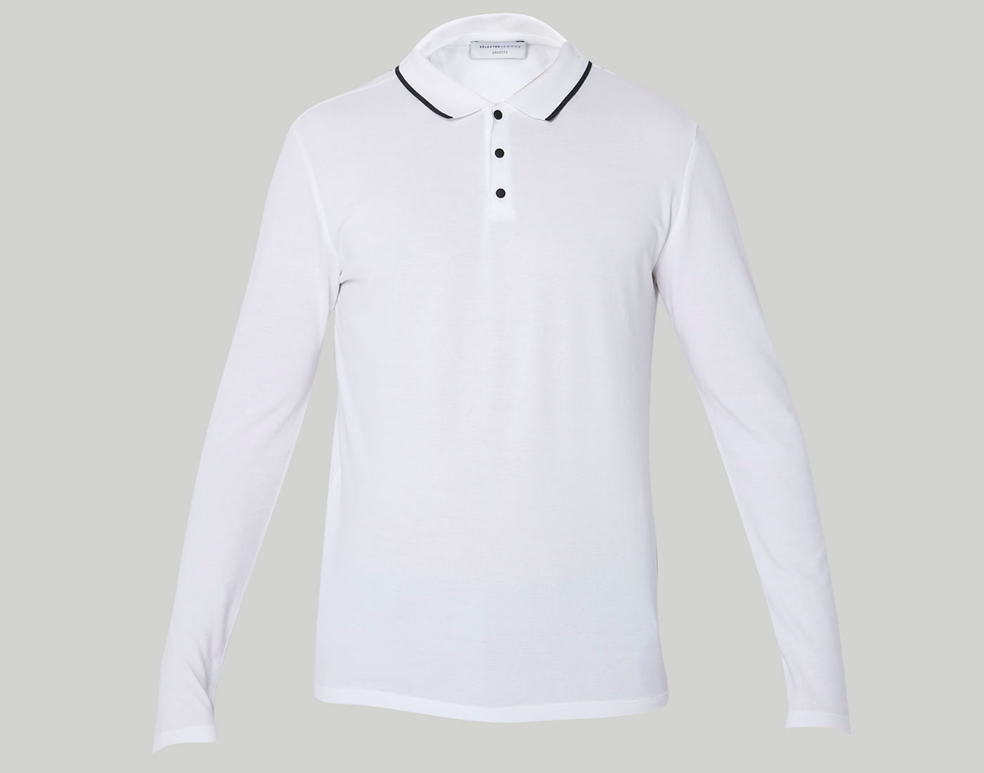 White Polo Neck T-Shirt