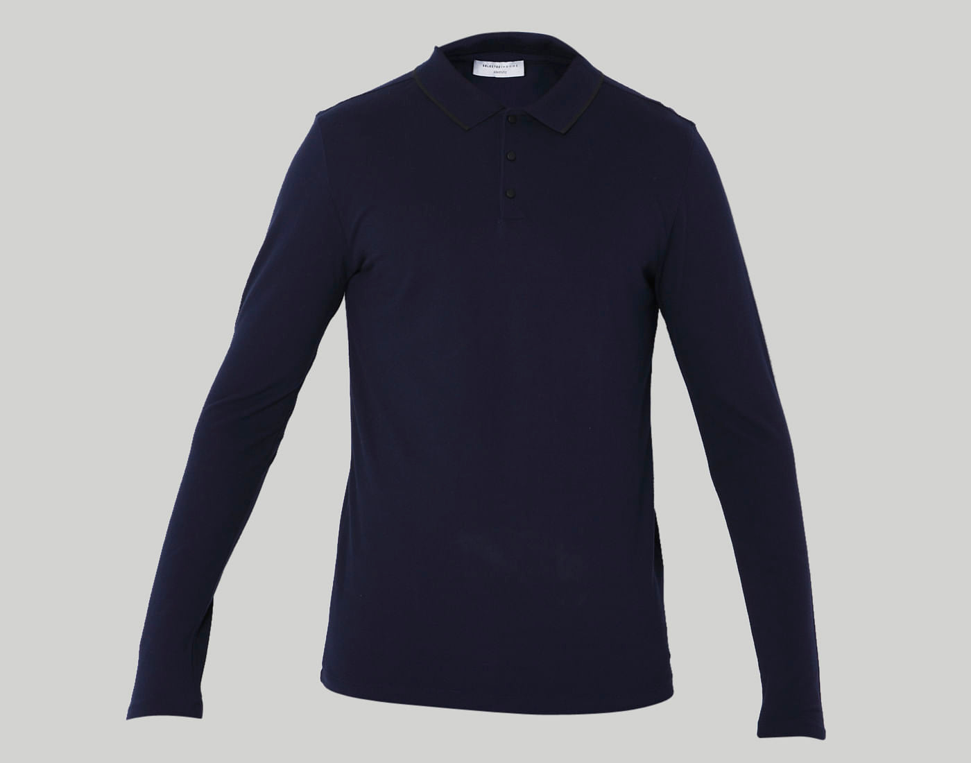 Blue Polo Neck T-Shirt