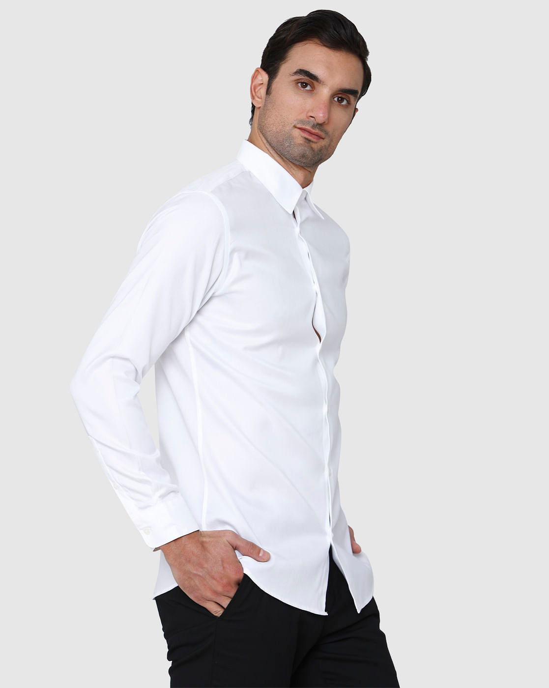 White Full Sleeves Shirt