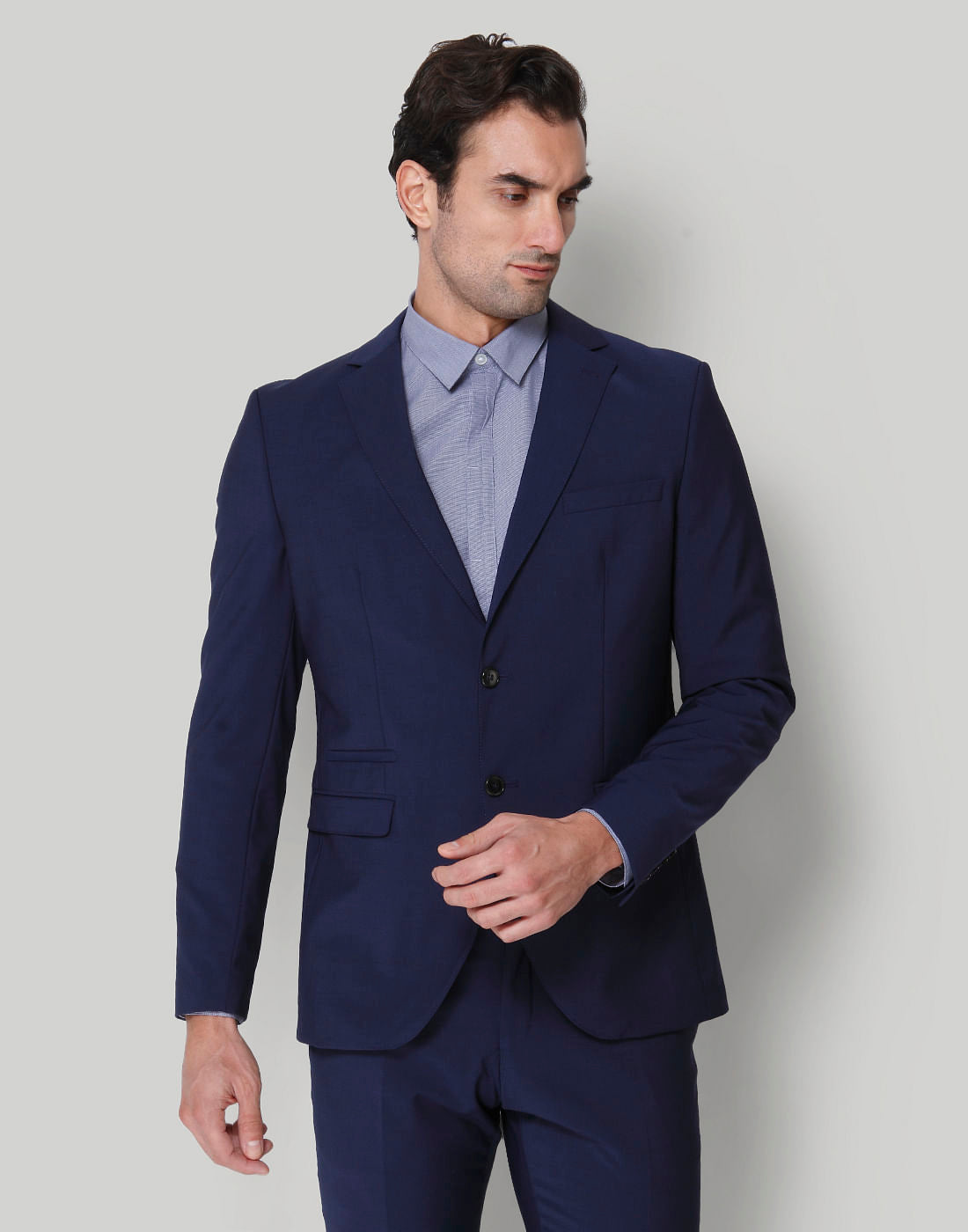 Dark Blue Slim Fit Blazer
