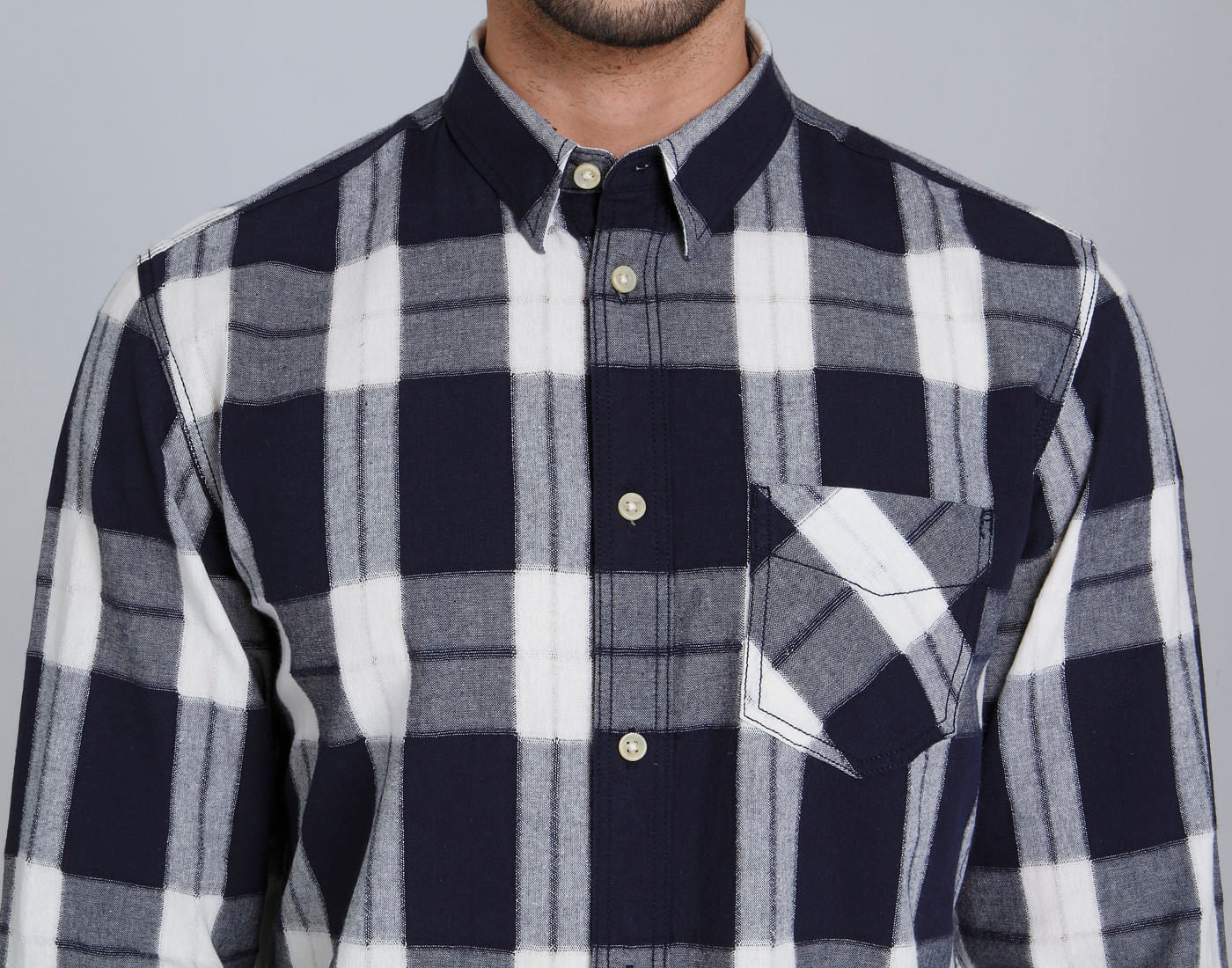 Blue Check Full Sleeves Shirt