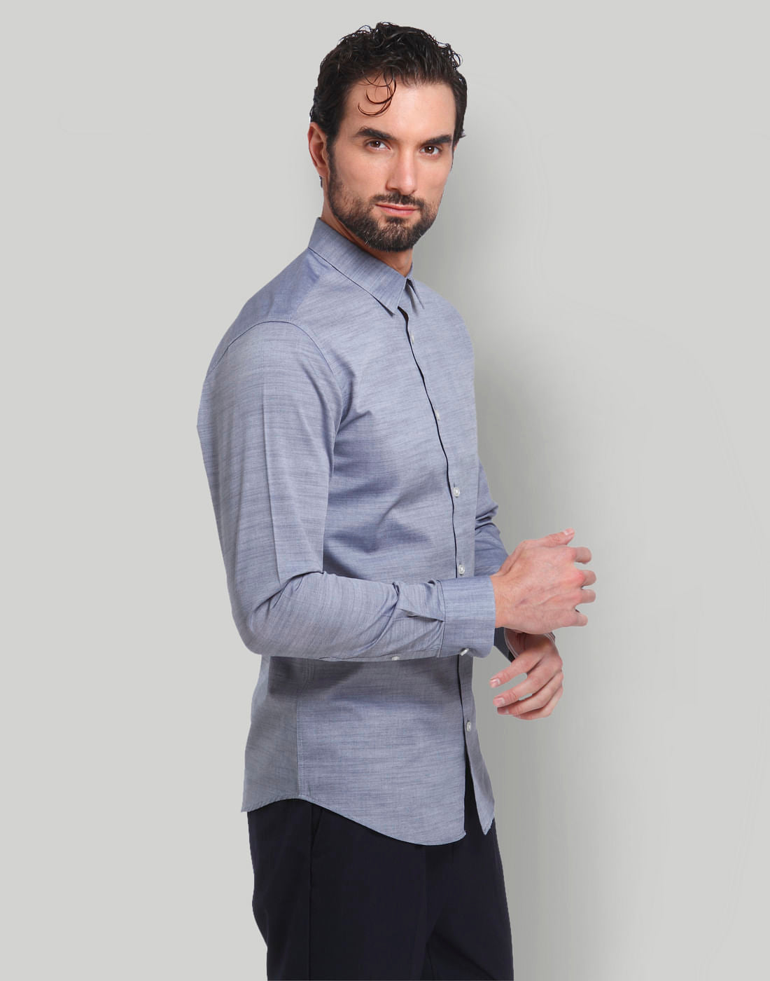 Blue Full Sleeves Shirt
