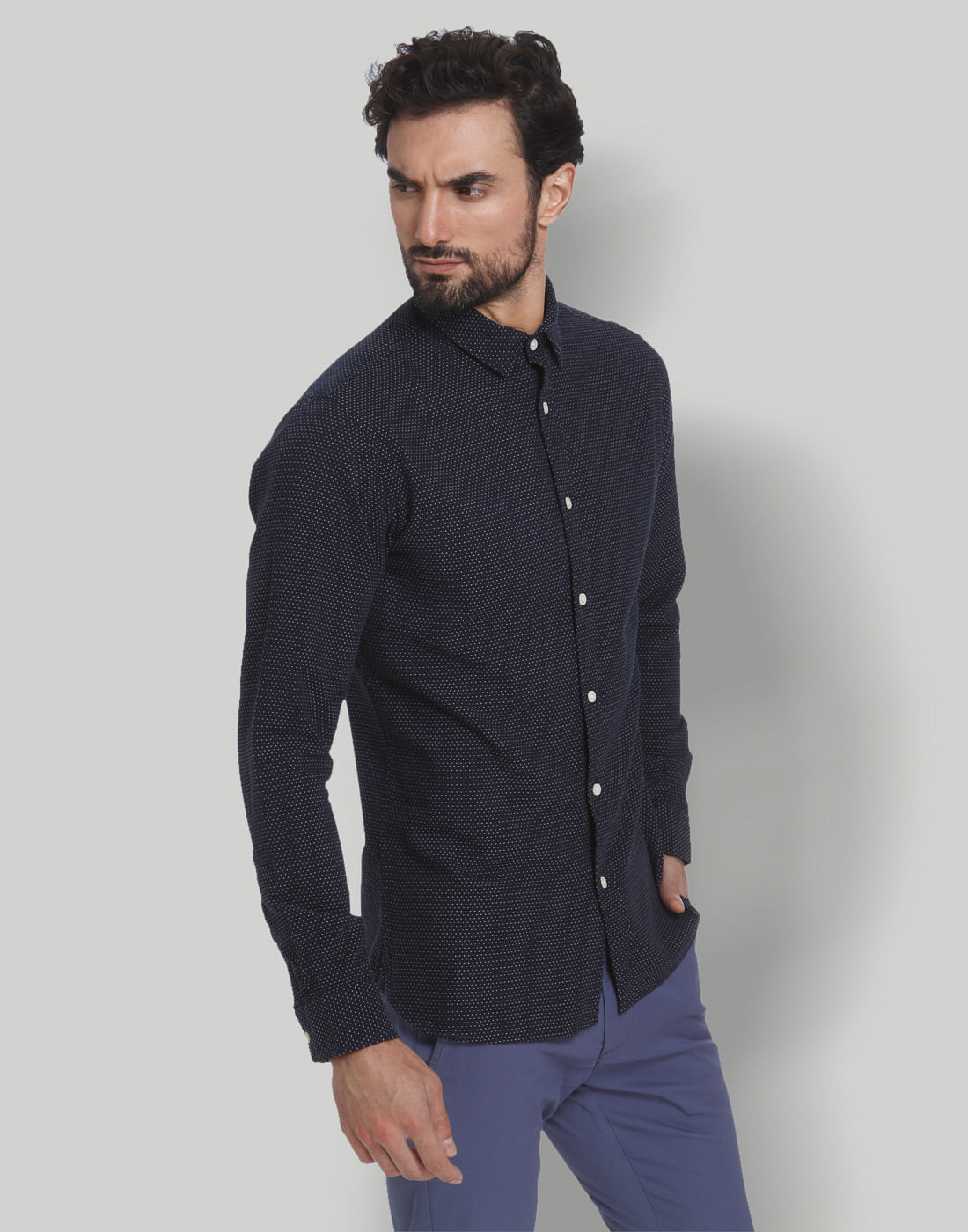 Blue Full Sleeves Shirt