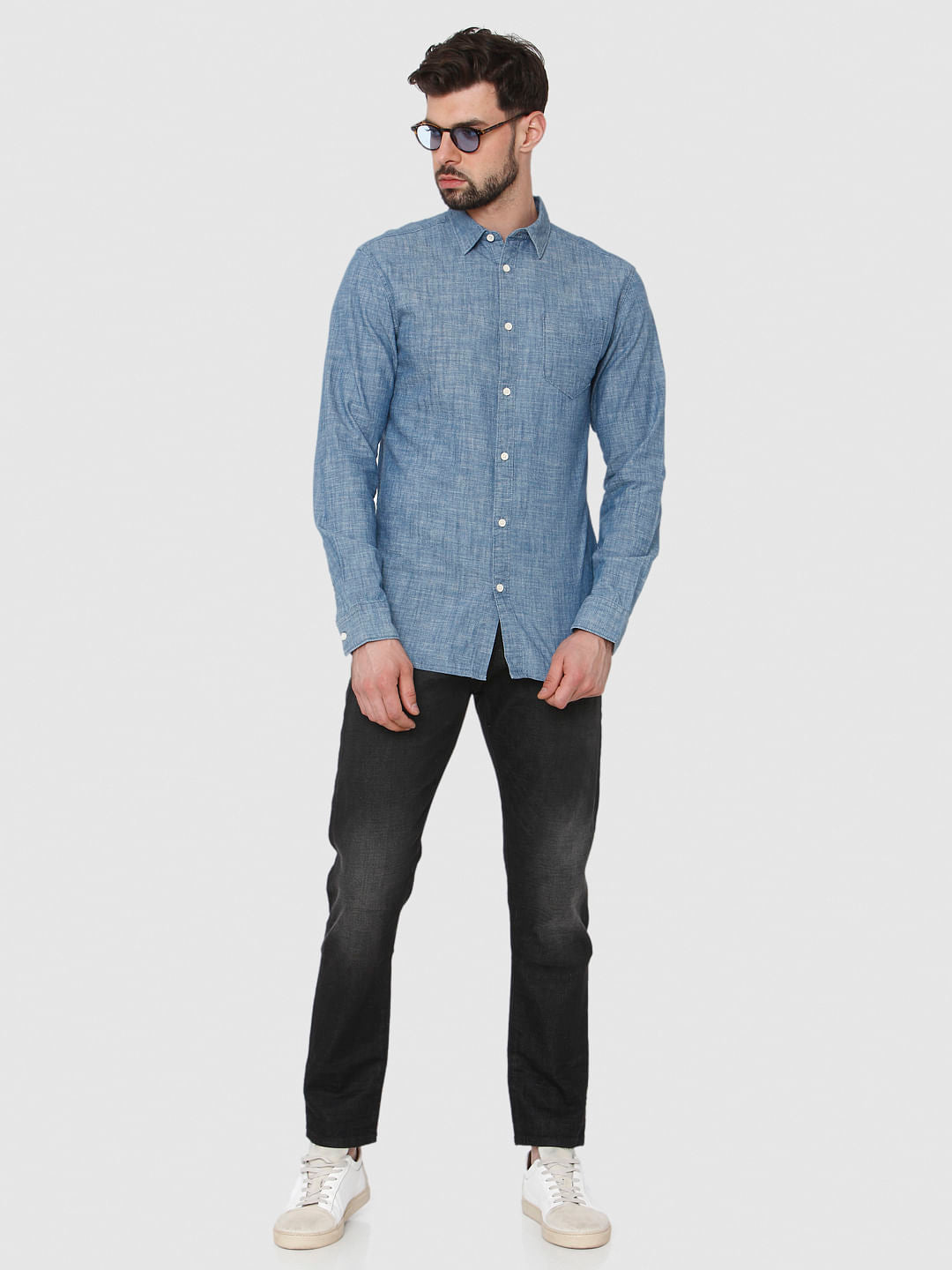 Blue Full Sleeves Shirt