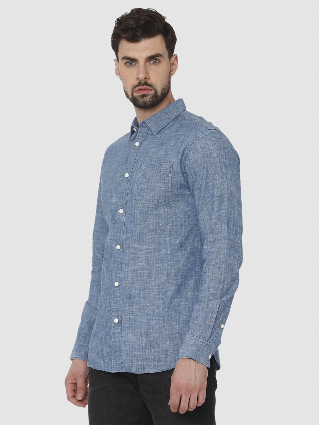 Blue Full Sleeves Shirt