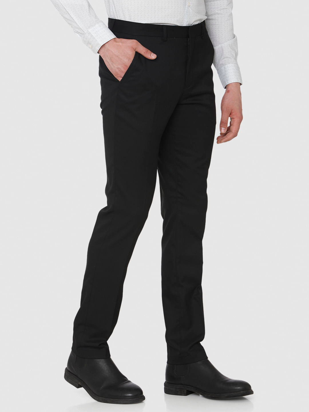 Black Slim Fit Formal Trousers