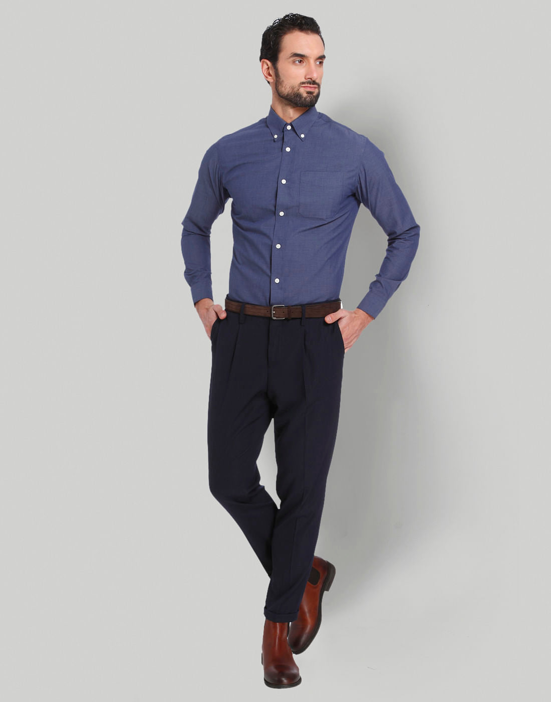 Blue Full Sleeves Shirt
