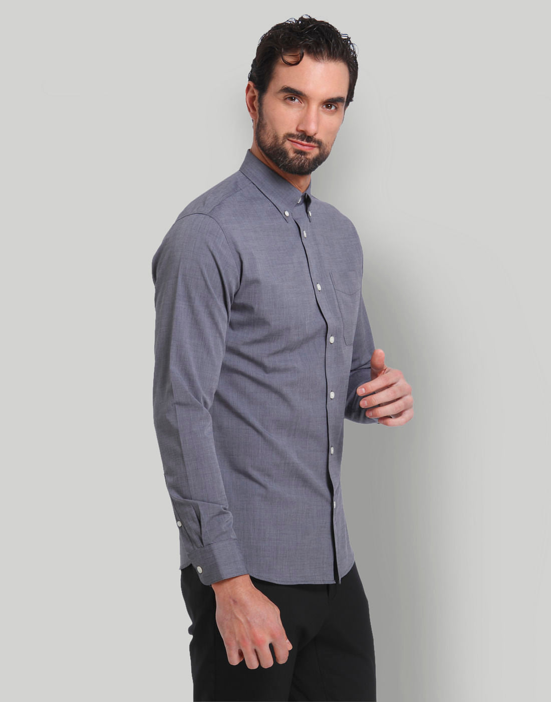 Grey Full Sleeves Shirt