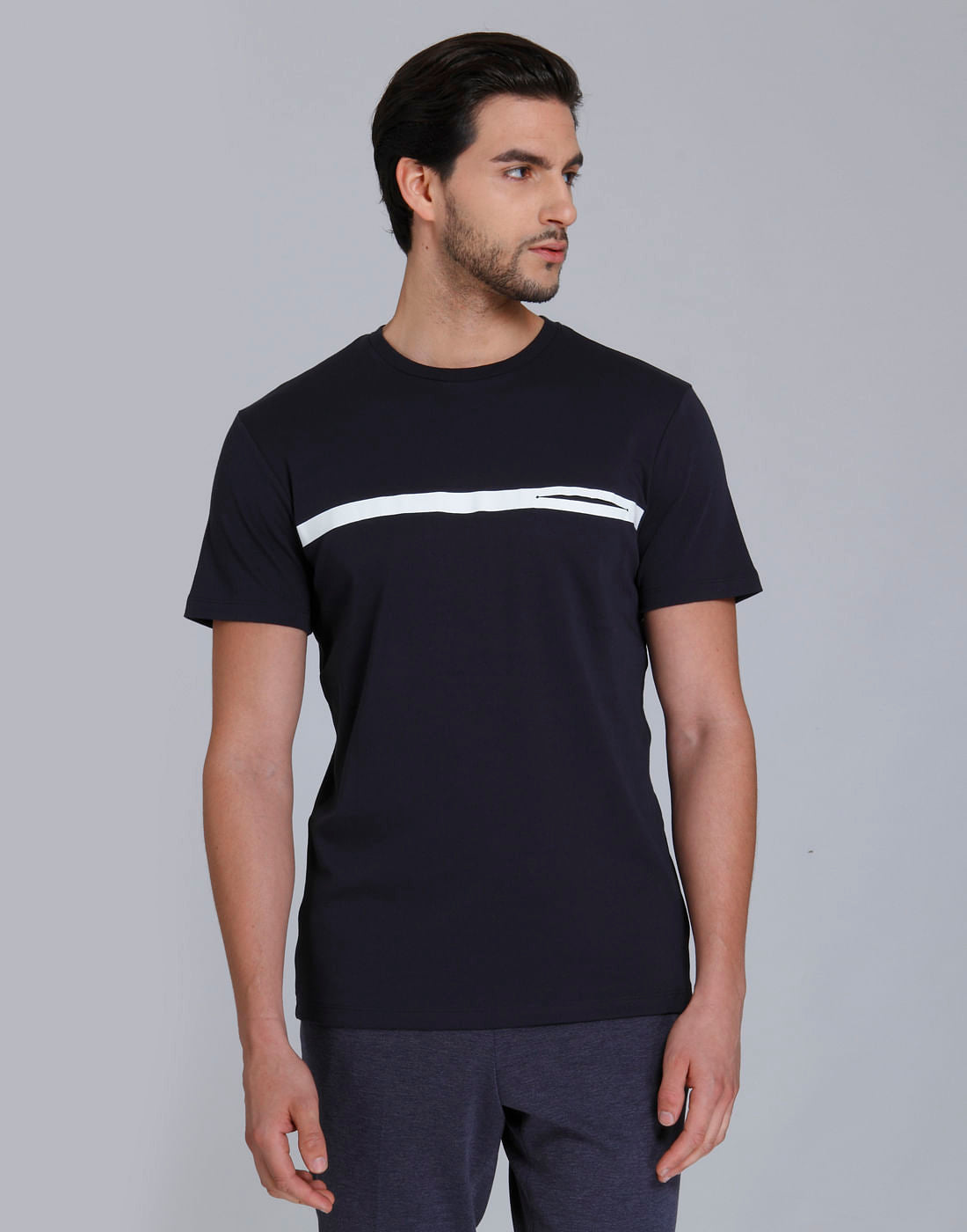 Navy Blue Crew Neck T-Shirt
