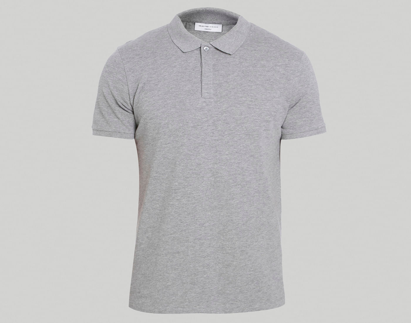 Grey Polo Neck T-Shirt
