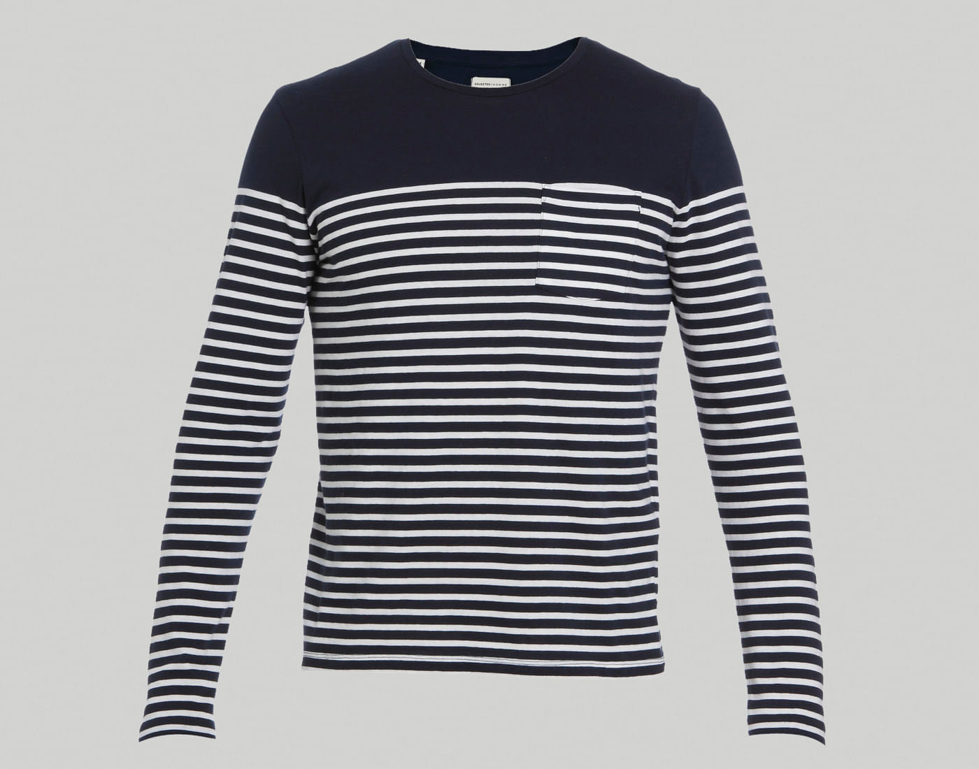 Blue Striped Crew Neck T-Shirt