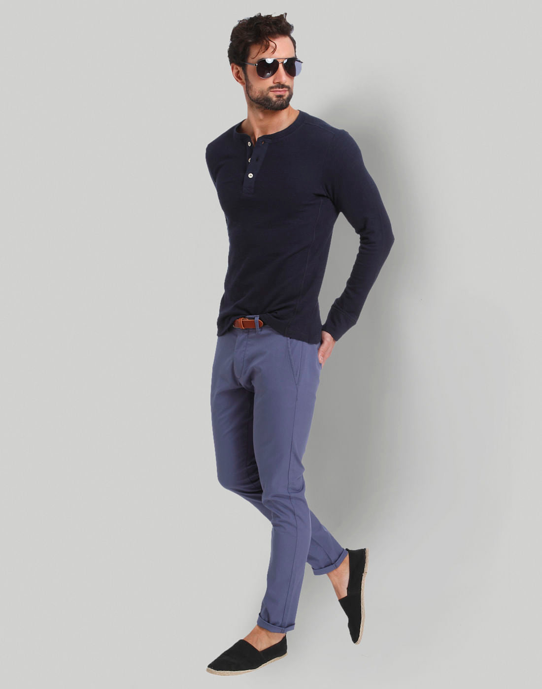 Blue Henley T-Shirt