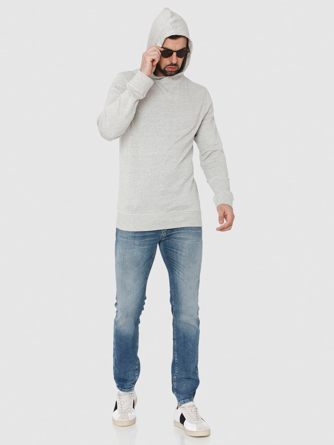 Light Grey Hooded Sweatshirt