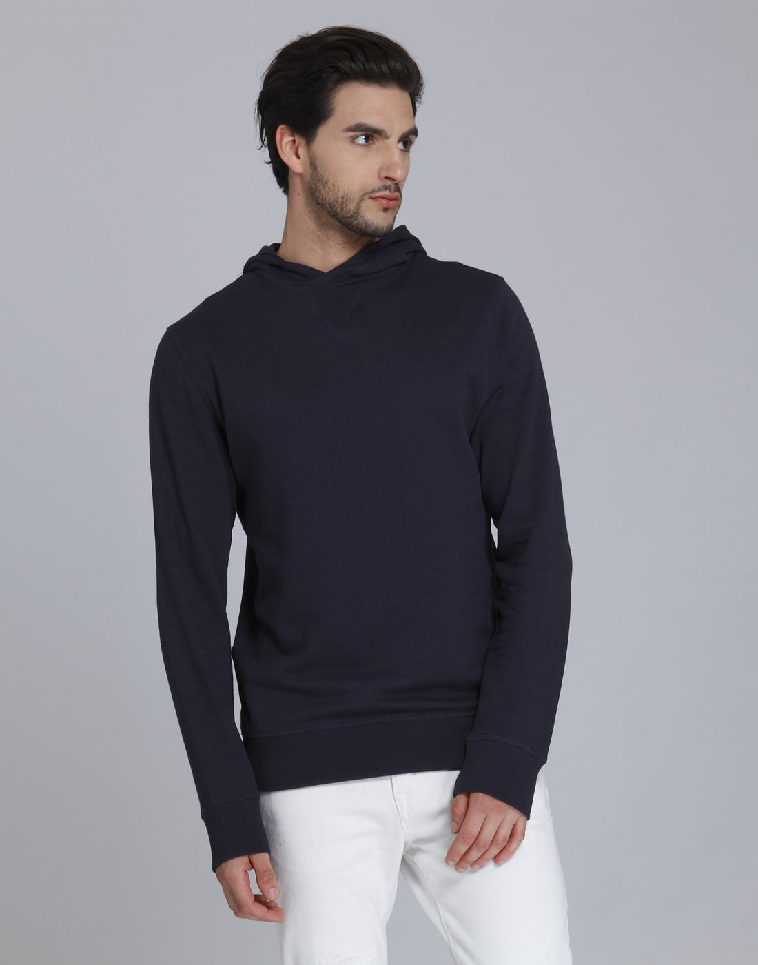 Blue Hooded Sweatshirt
