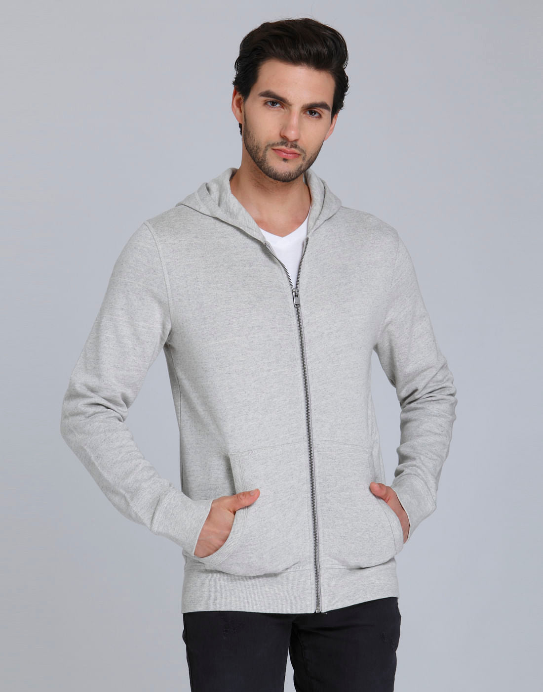 Grey Hooded Sweatshirt