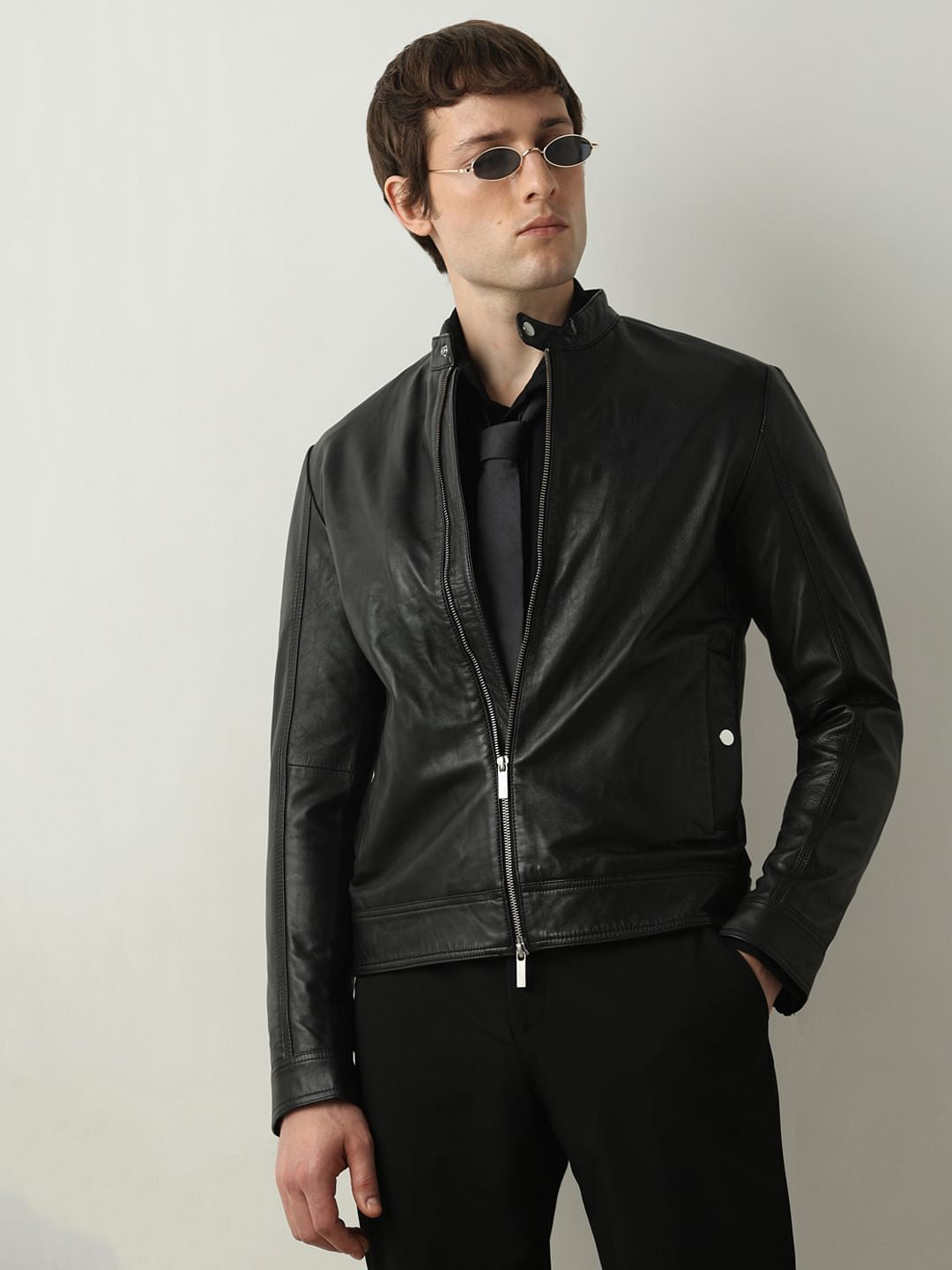 Black Knitted Full Sleeves Shirt