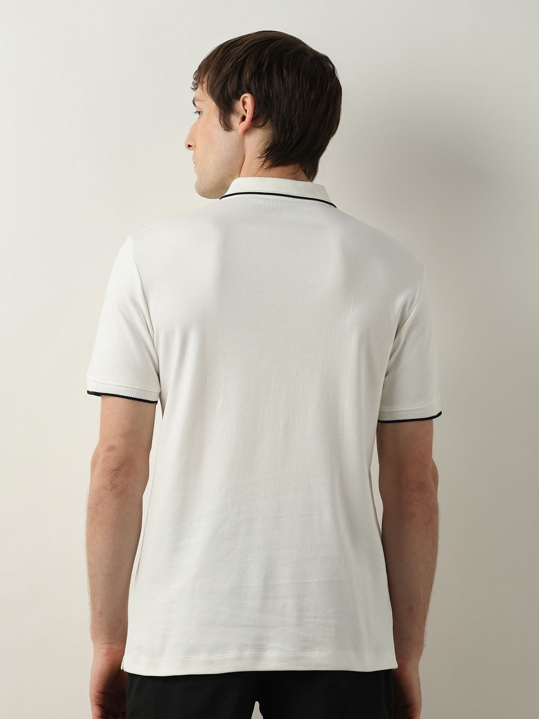 White Cotton Polo T-shirt