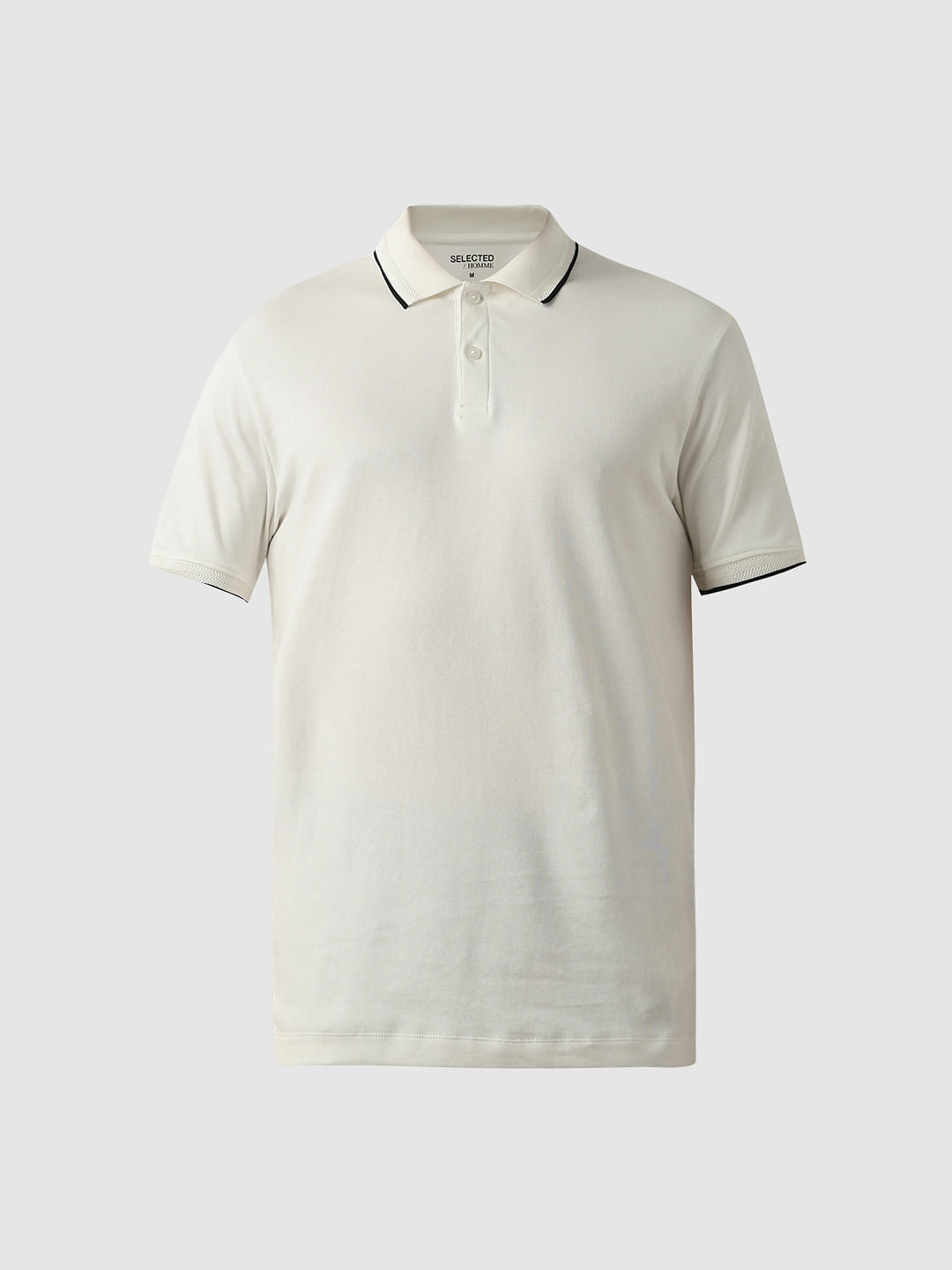White Cotton Polo T-shirt
