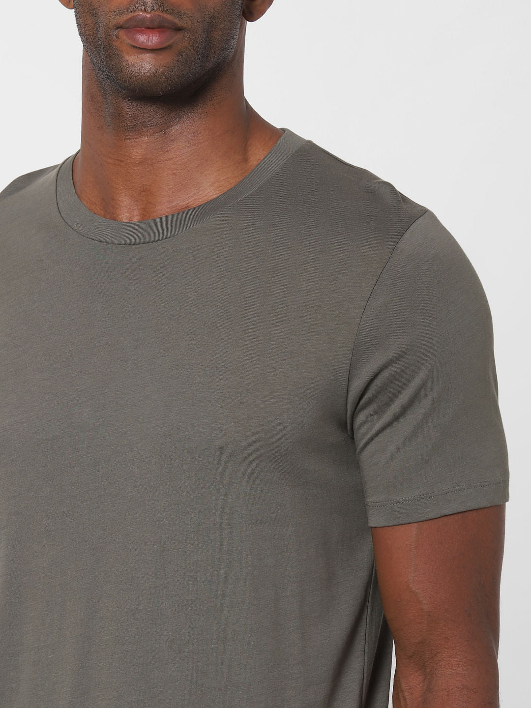 Grey Crew Neck T-Shirt