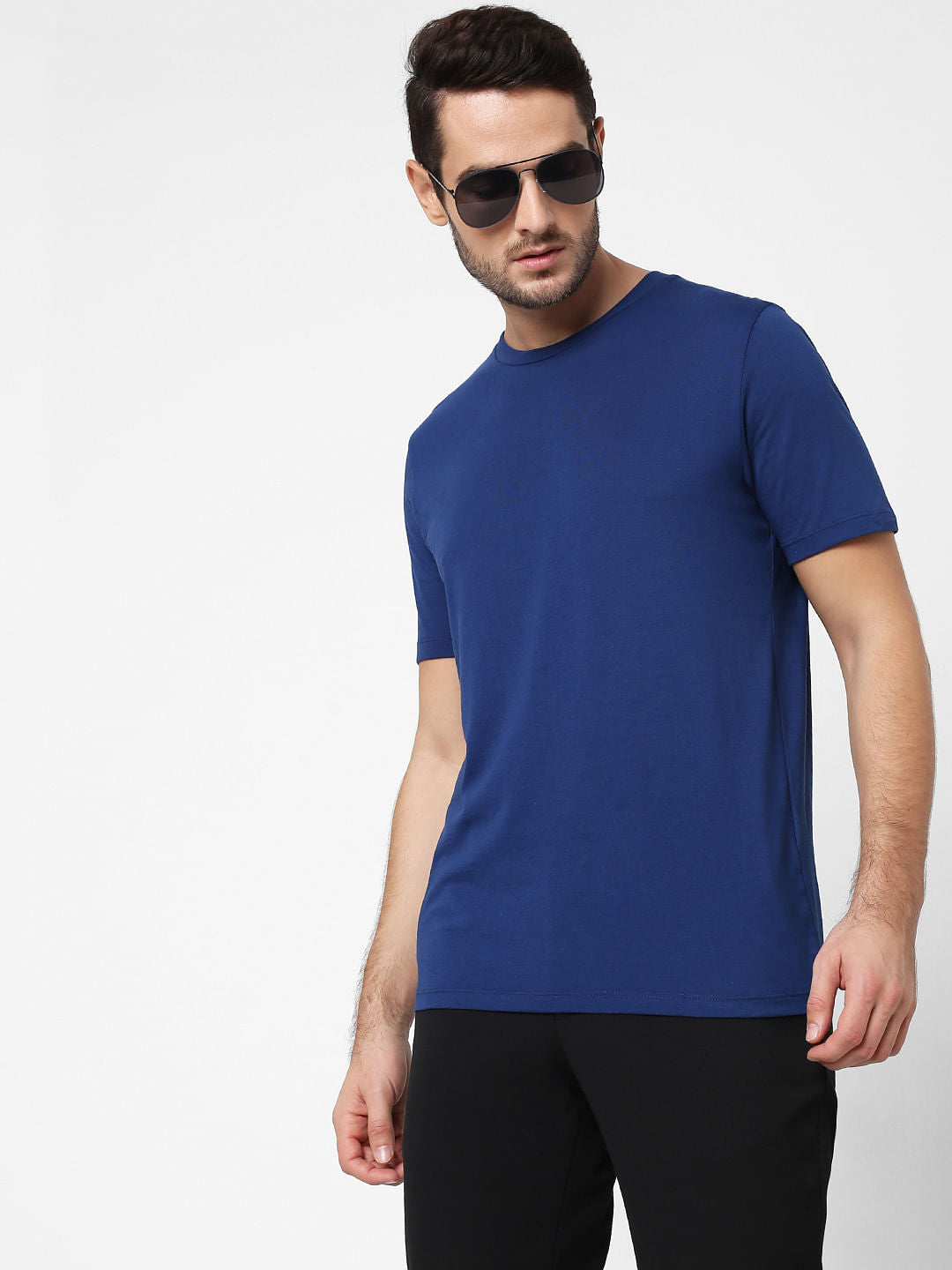 Blue Crew Neck T-Shirt