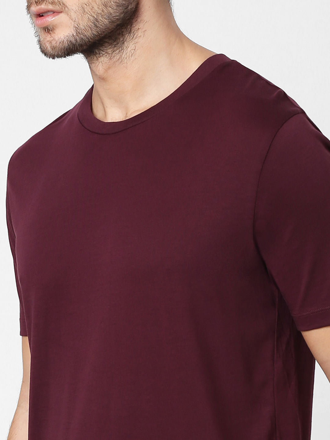 Maroon Crew Neck T-Shirt