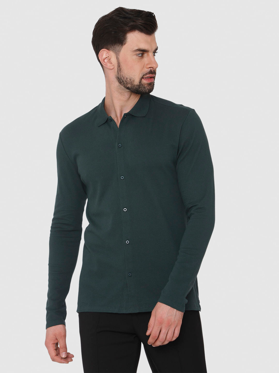 Dark Green Full Sleeves Shirt