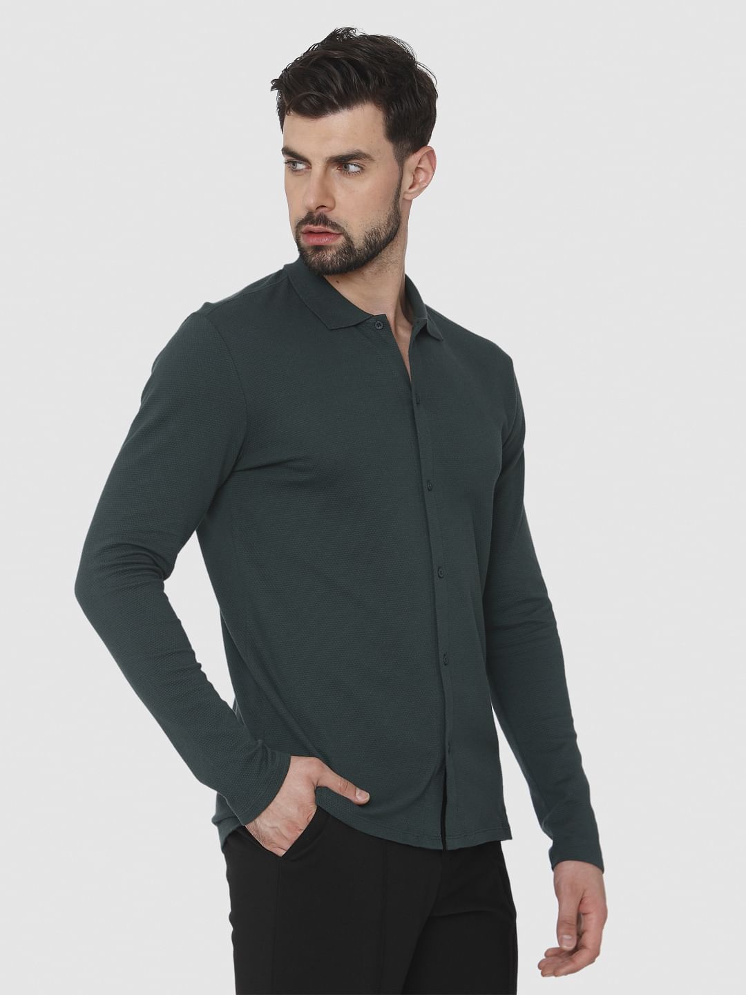 Dark Green Full Sleeves Shirt