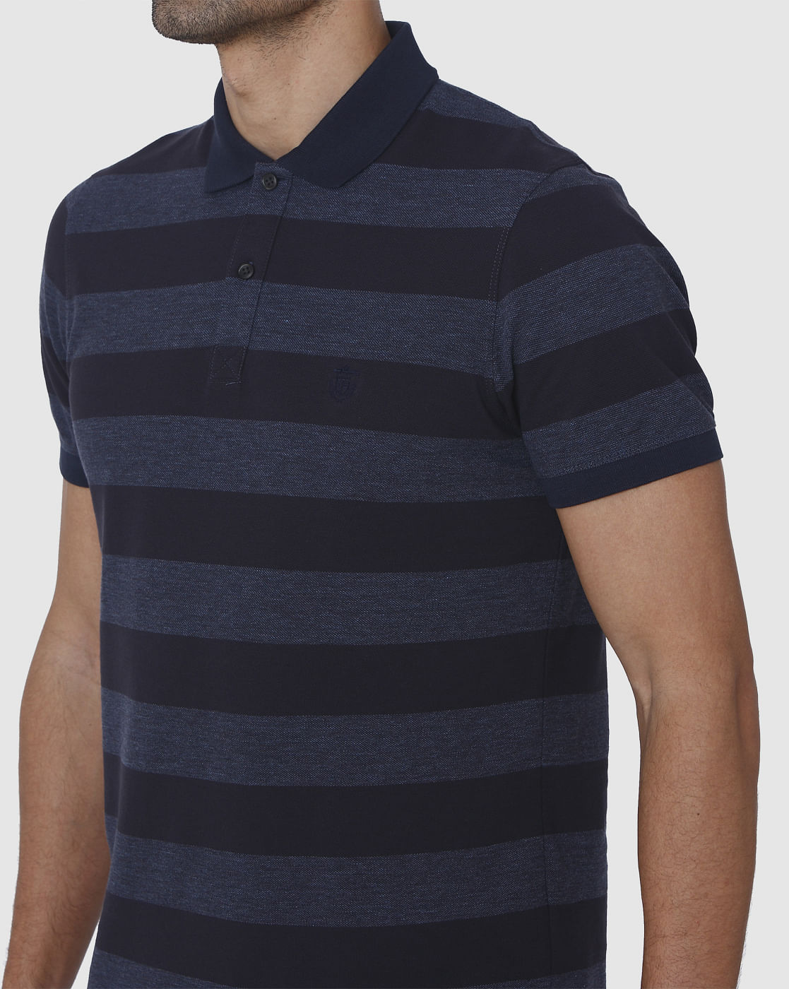 Blue Polo Neck T-Shirt