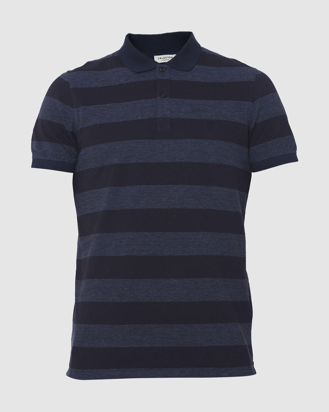 Blue Polo Neck T-Shirt