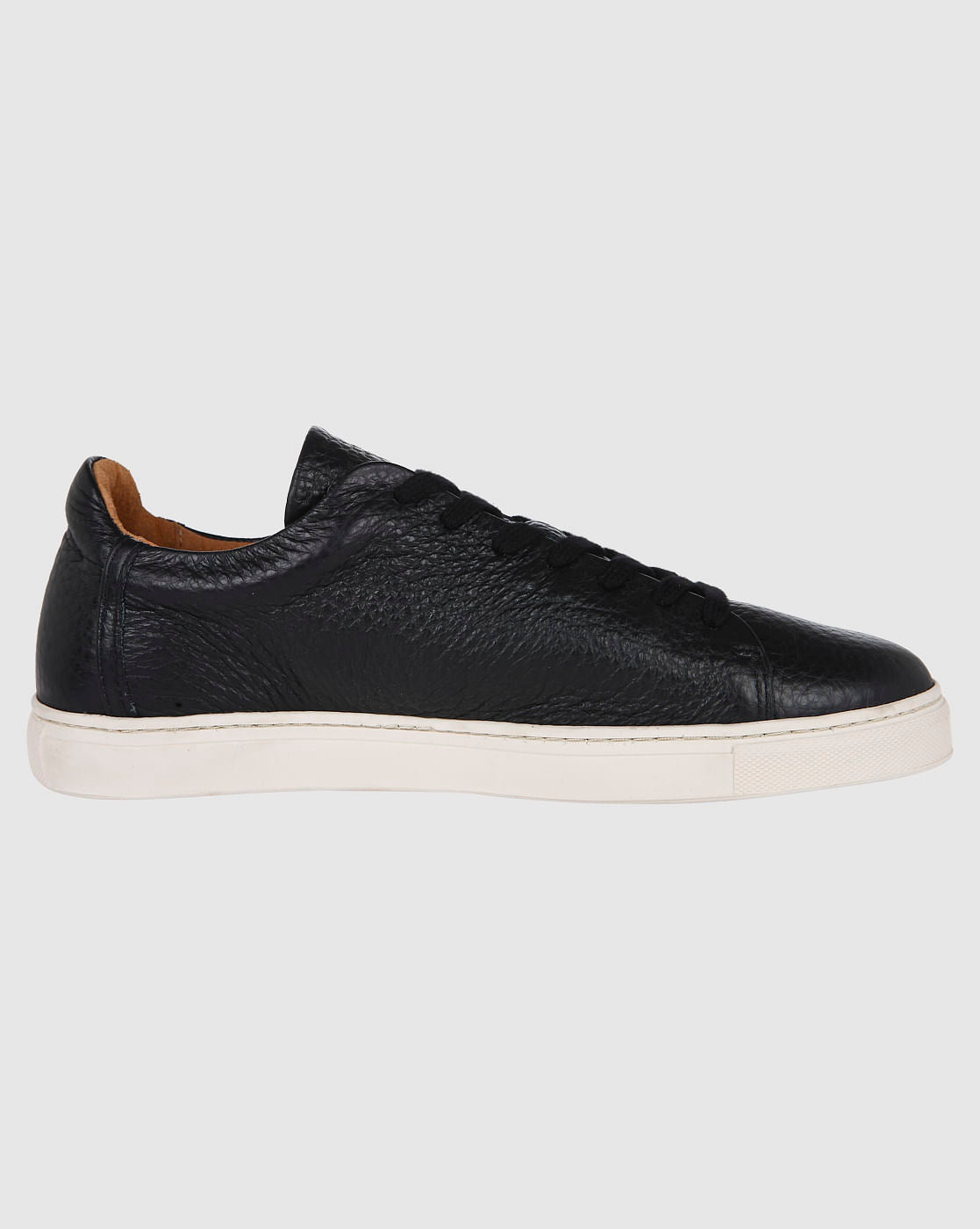 Black Leather Sneakers