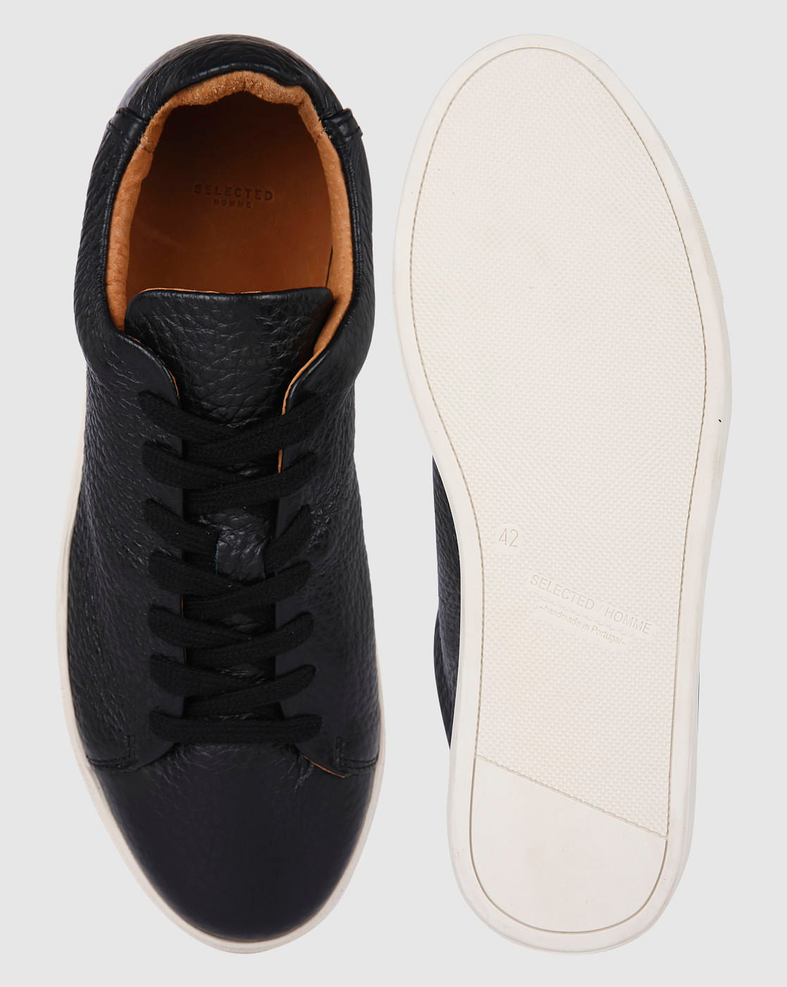 Black Leather Sneakers