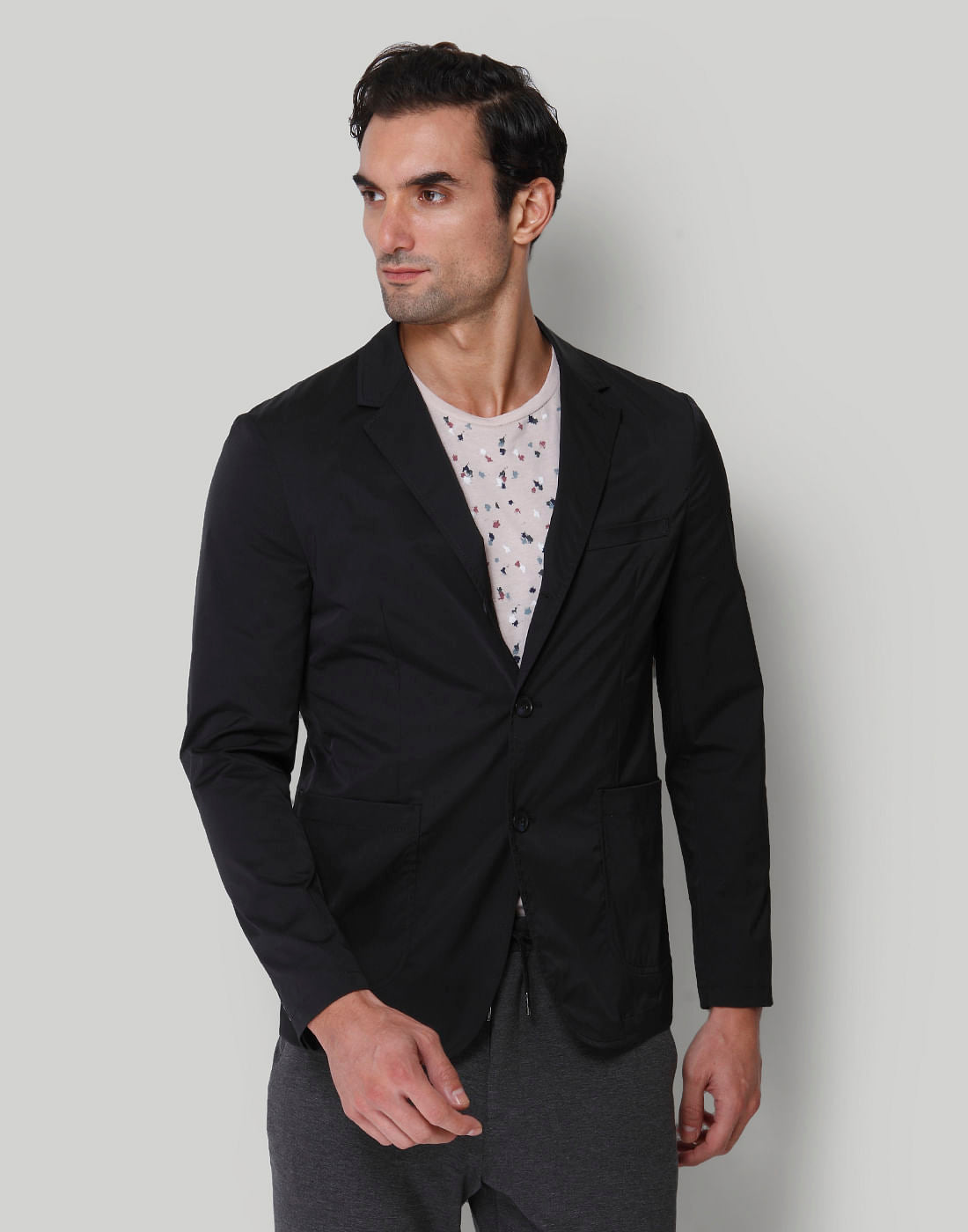 Black Regular Fit Blazer