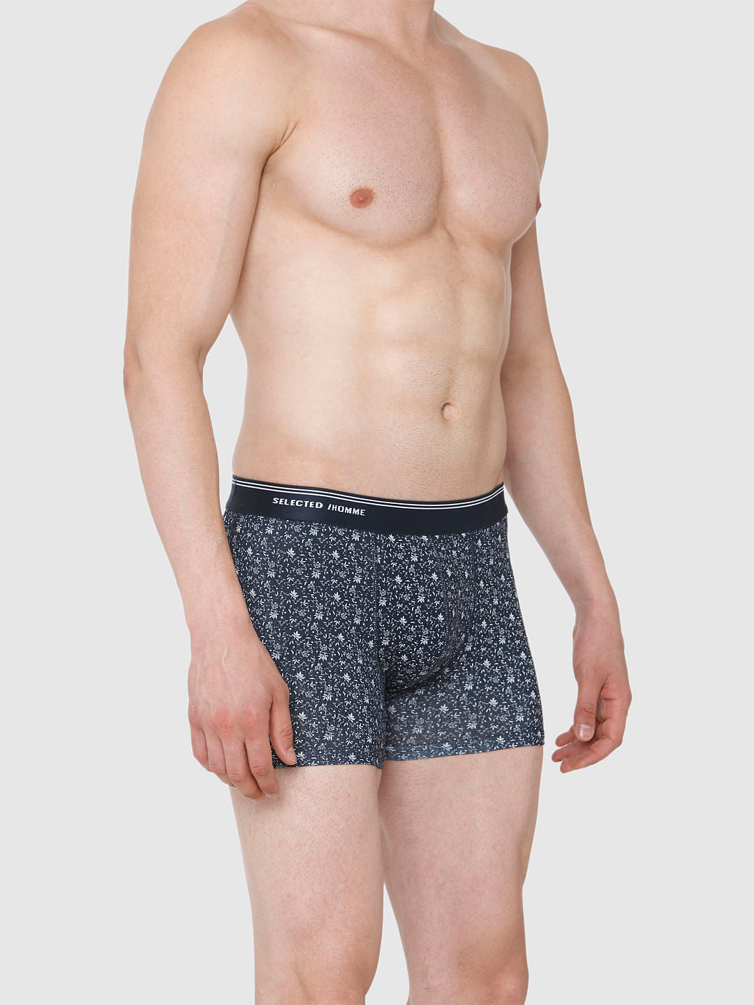 Navy Blue All Over Print Trunks