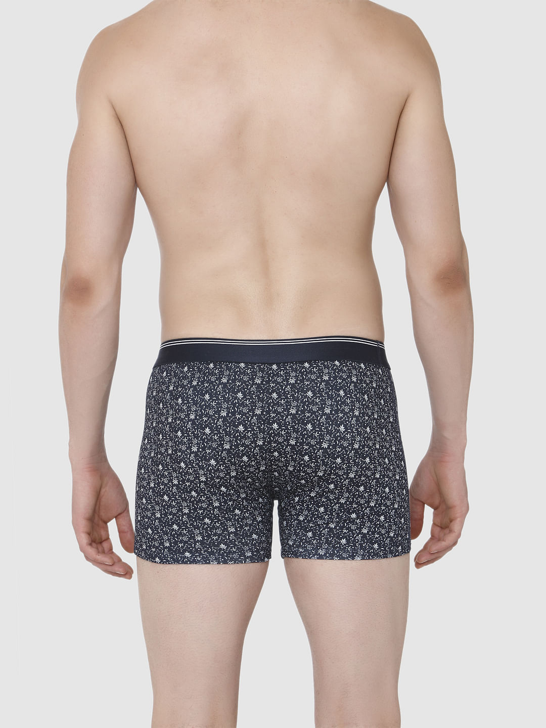 Navy Blue All Over Print Trunks