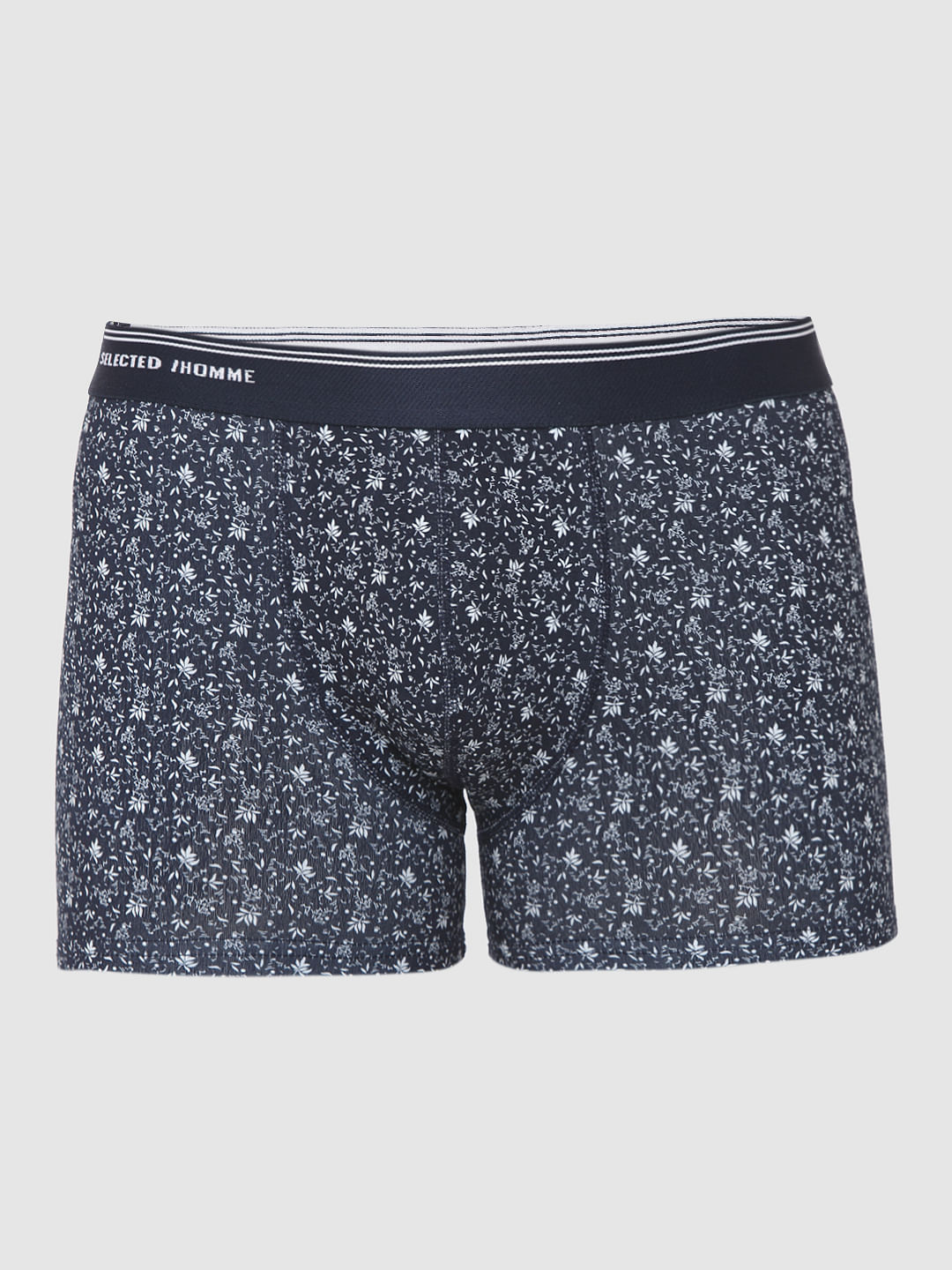 Navy Blue All Over Print Trunks