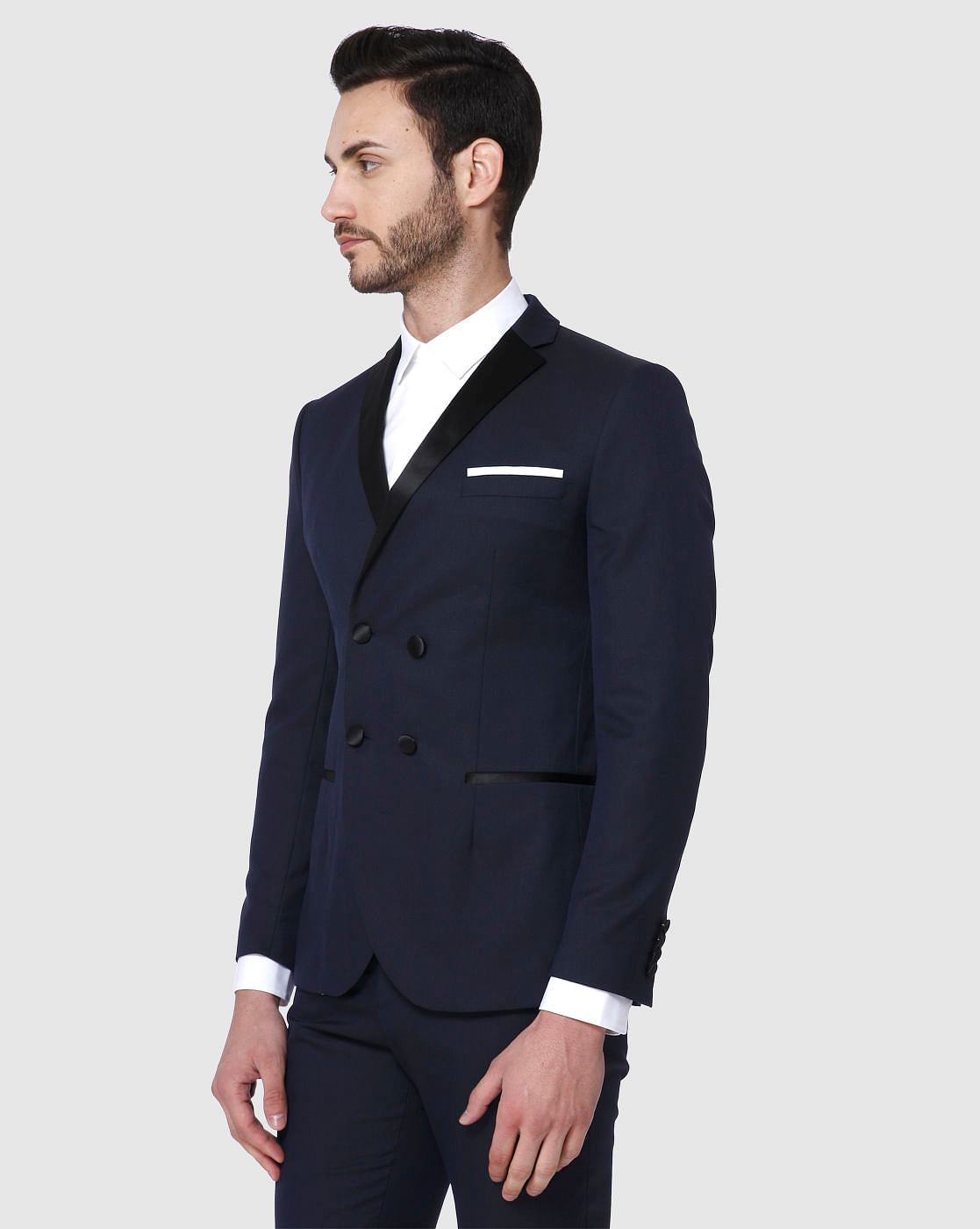 Navy Blue Slim Fit Formal Blazer