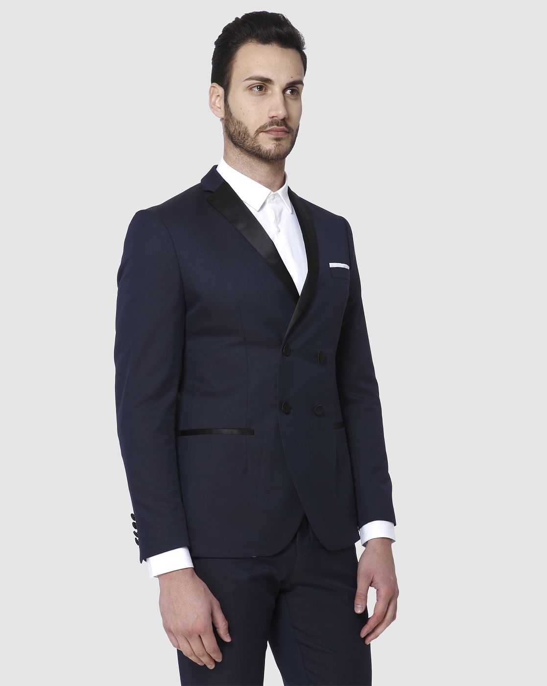 Navy Blue Slim Fit Formal Blazer