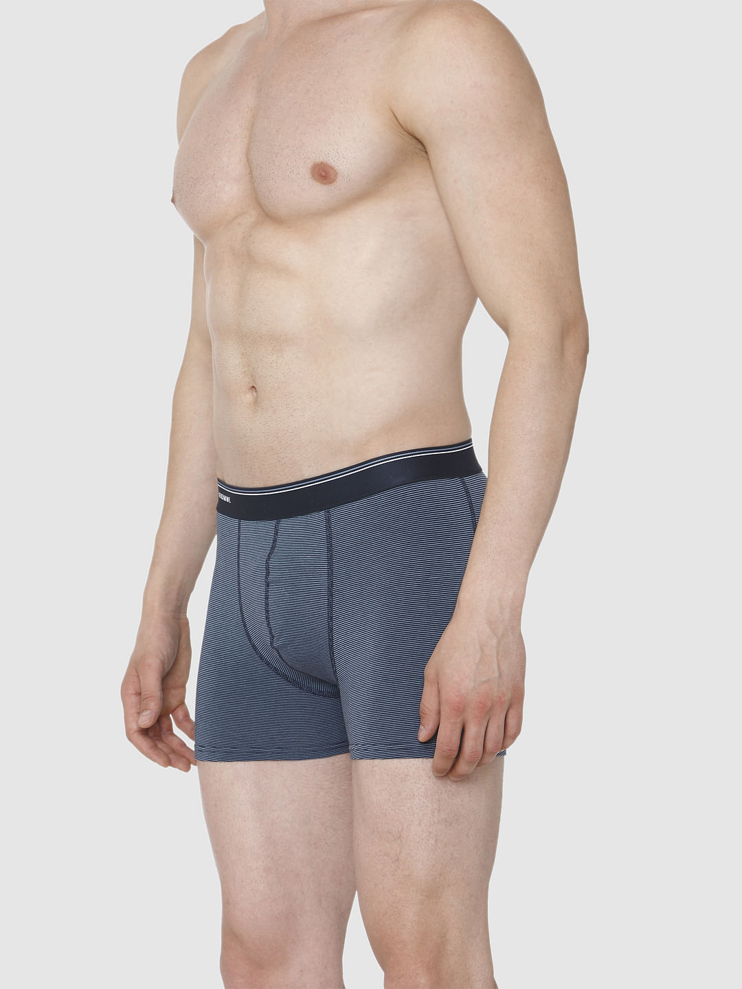 Dark Blue Striped Trunks