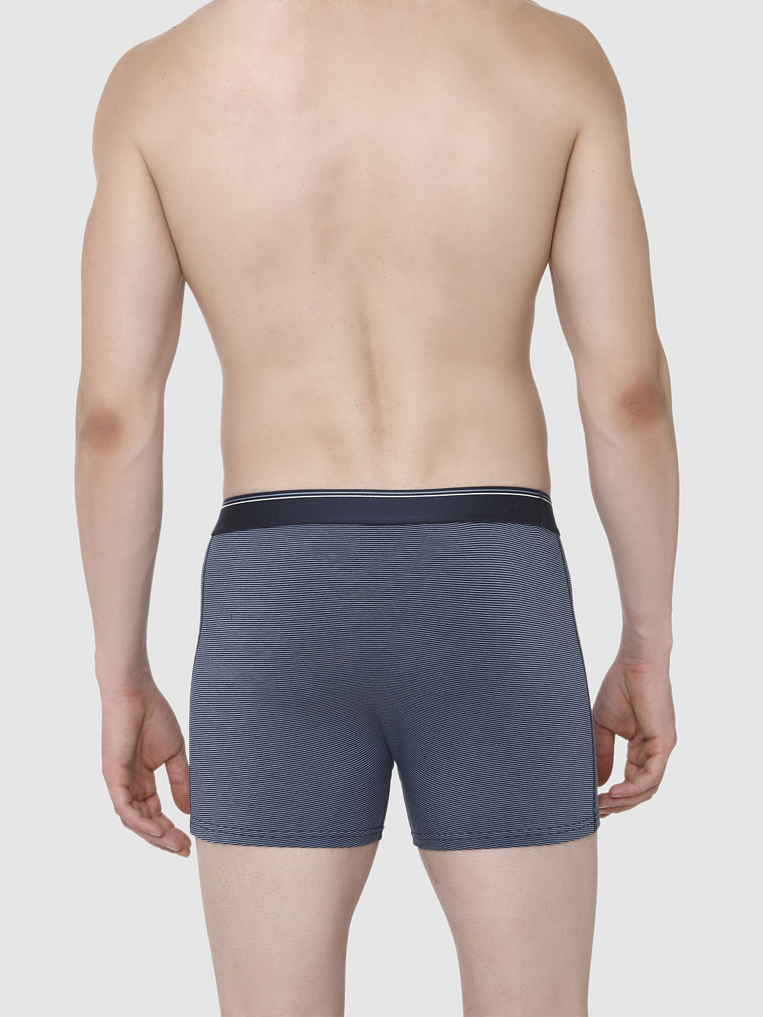 Dark Blue Striped Trunks