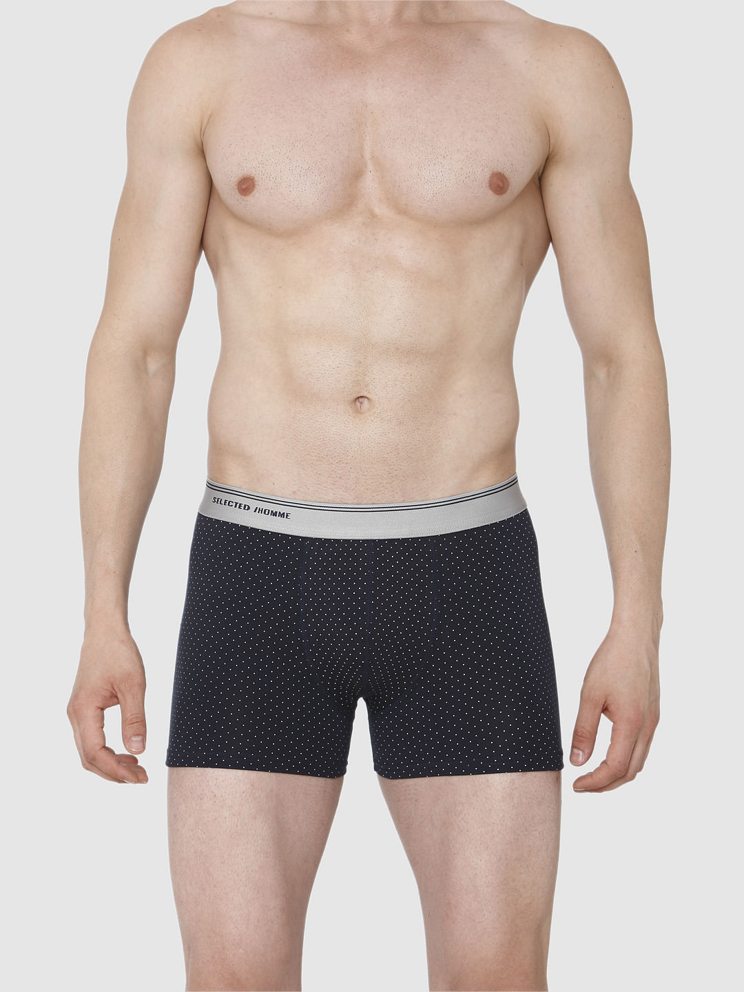Navy Blue All Over Print Trunks