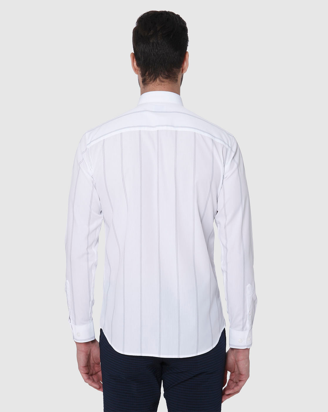 White Striped Formal Shirt