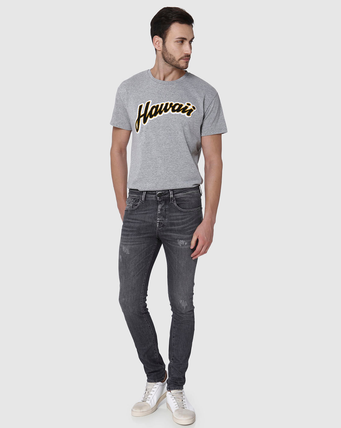 Grey Skinny Fit Jeans